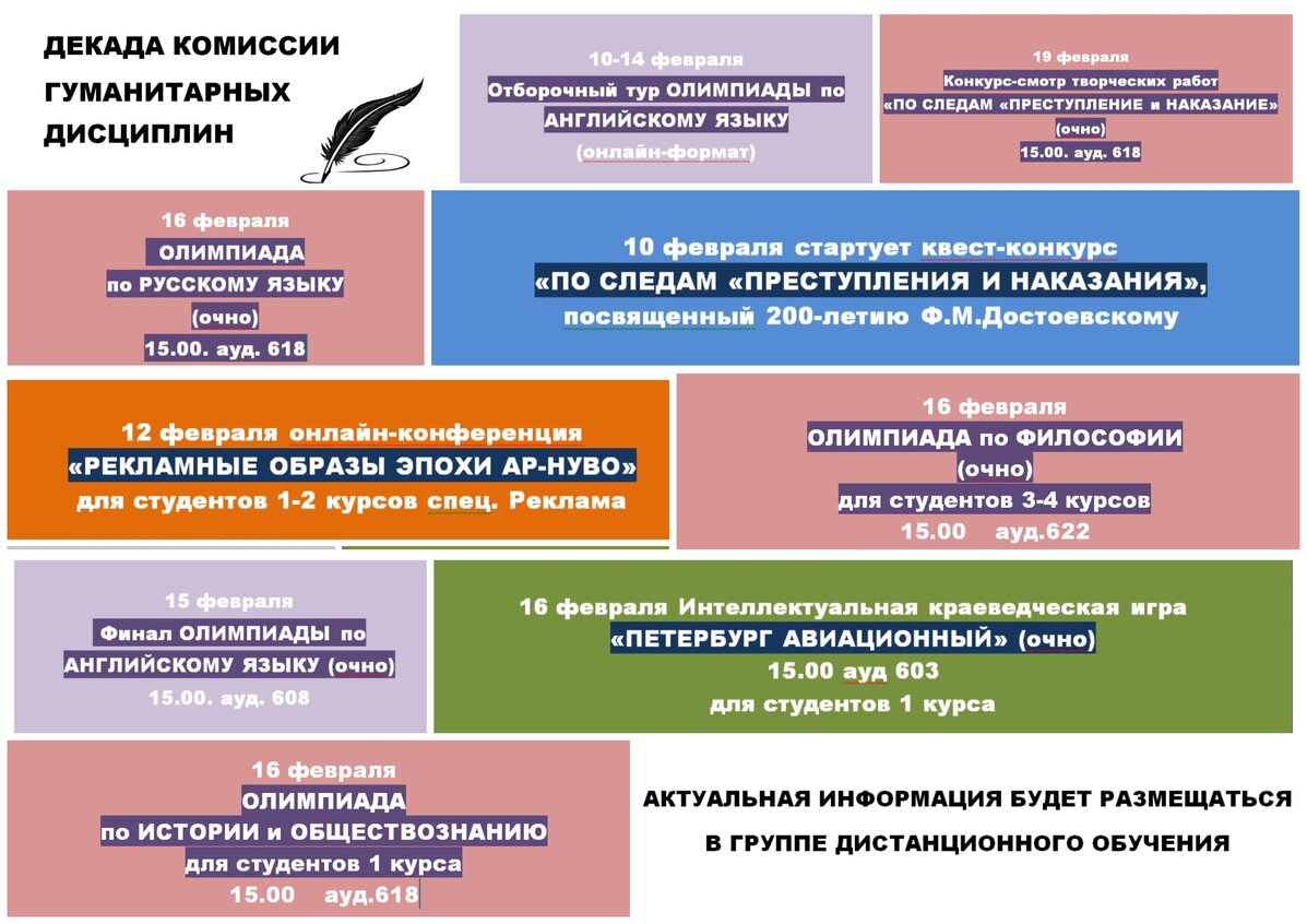 19 февраля 2021 г. Декада комиссии Гуманитарных дисциплин